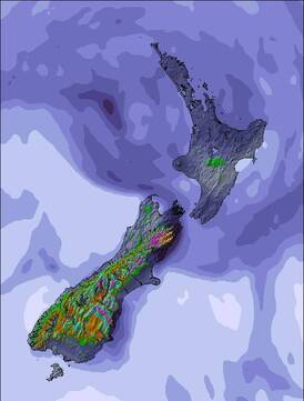 All New Zealand 雪の地図（3 日）