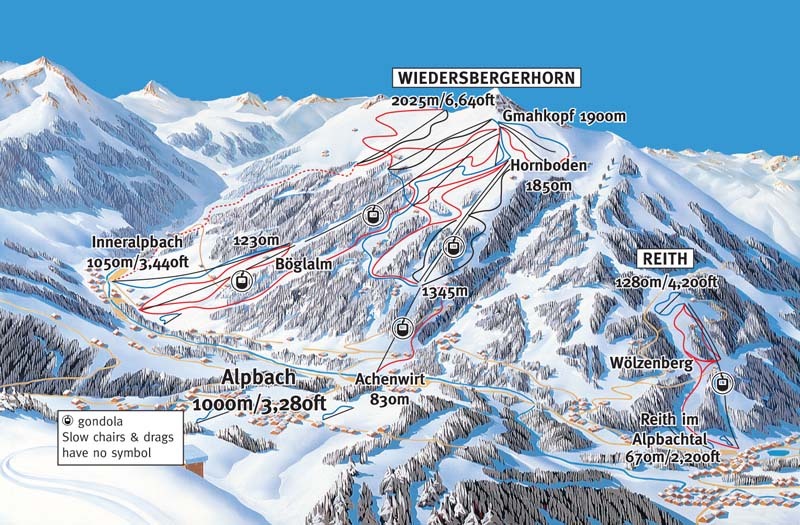 Alpbachtal Piste / Trail Map