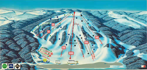 Bittersweet Ski Area Piste / Trail Map