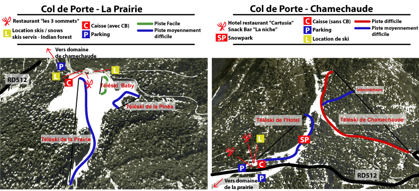 Col de Porte Piste / Trail Map