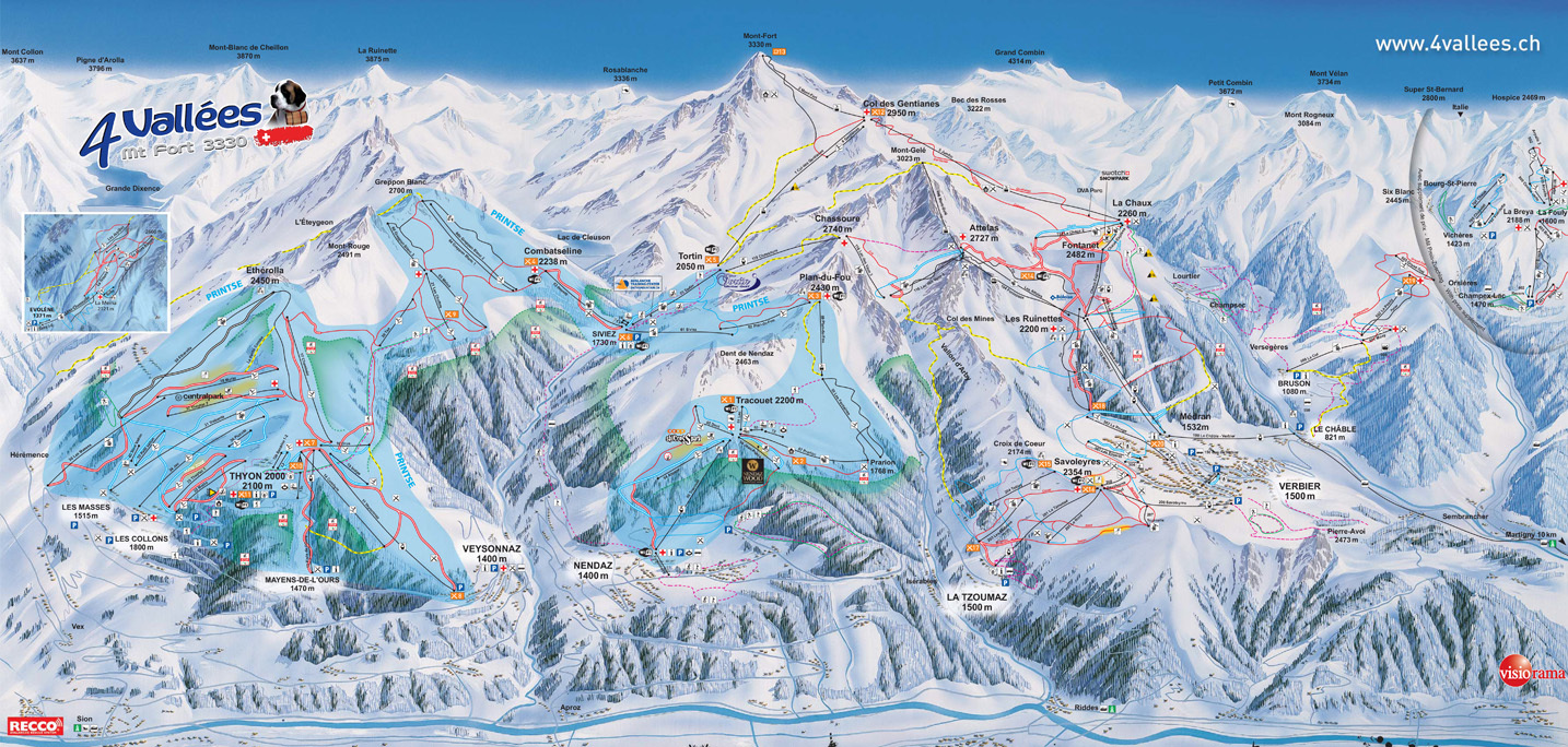 Haute Nendaz Piste / Trail Map