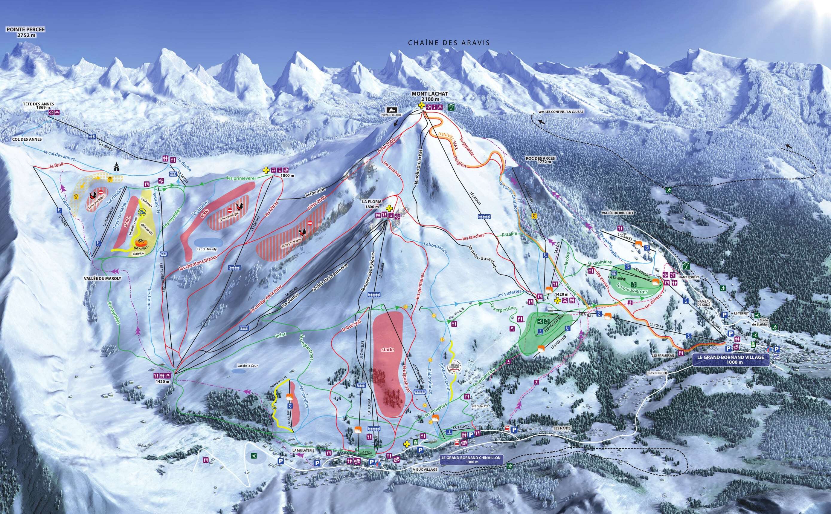 Le Grand Bornand Piste / Trail Map