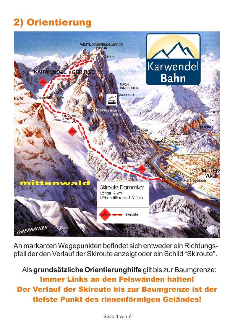 Mittenwald/Dammkar Piste / Trail Map