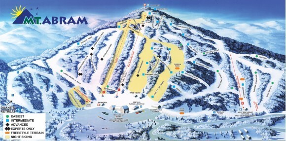 Mt Abram Ski Resort Piste / Trail Map