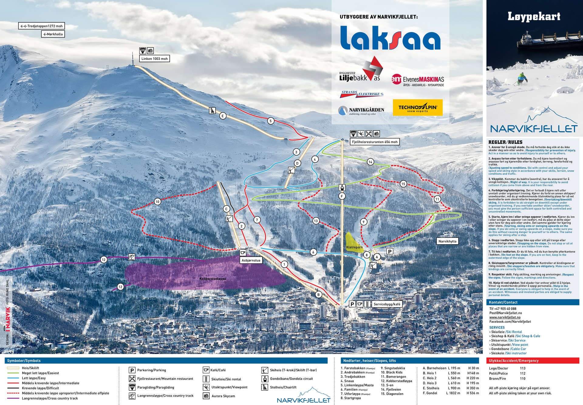 Narvik Piste / Trail Map