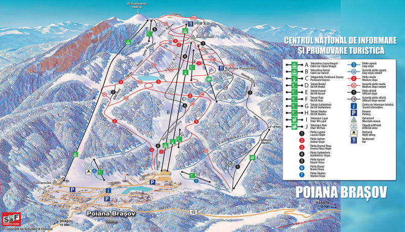 Poiana Brasov Piste / Trail Map