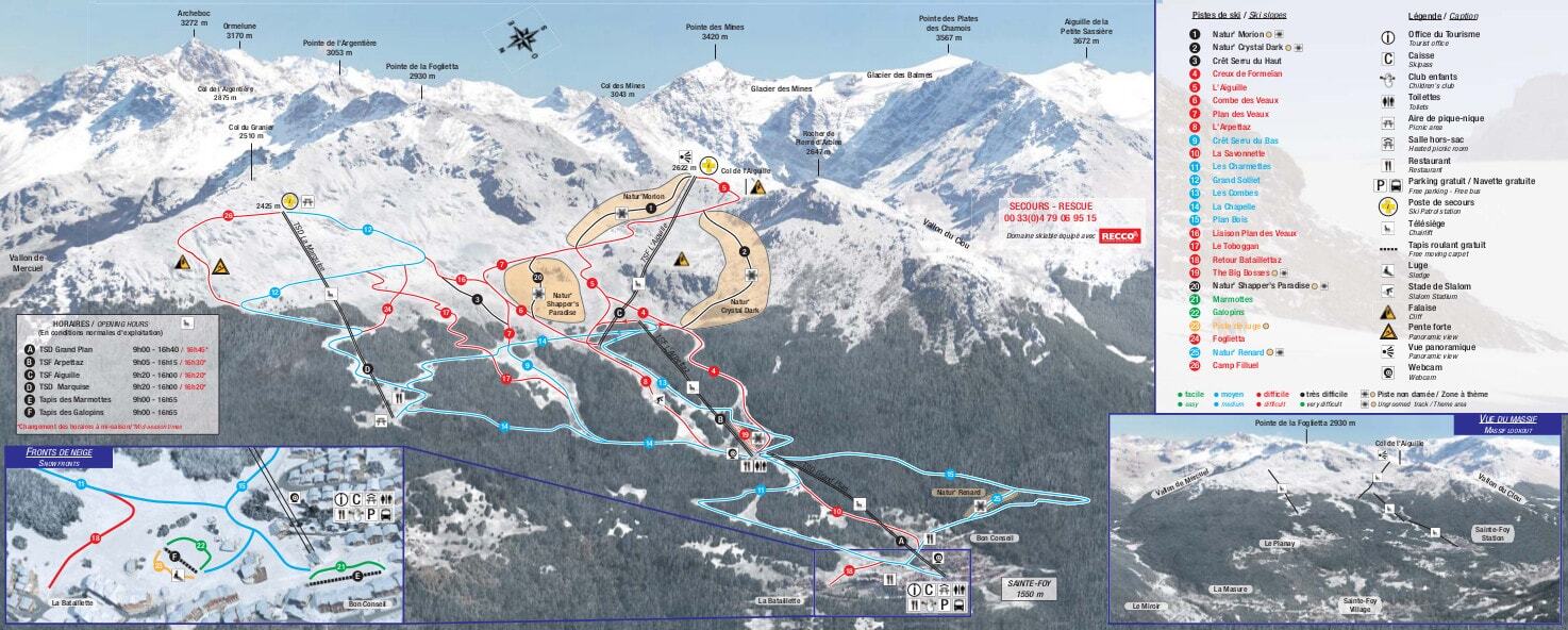 Sainte Foy Piste / Trail Map