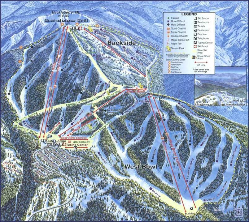 Sierra at Tahoe Piste / Trail Map