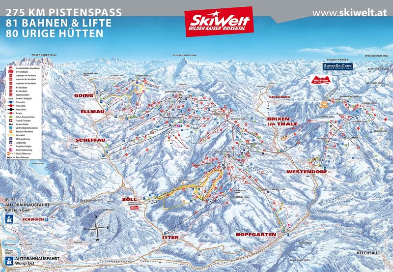 Westendorf Piste / Trail Map