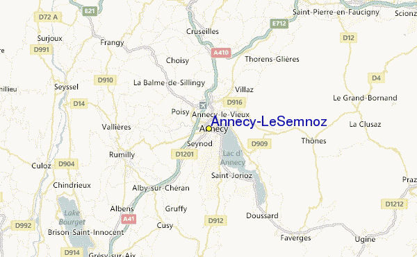 Annecy-LeSemnoz Location Map