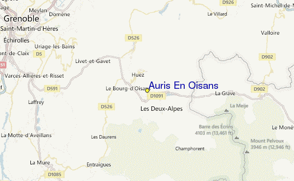 Auris En Oisans Location Map