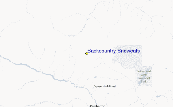 Backcountry Snowcats Location Map
