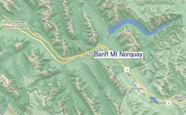 Banff Mt Norquay Location Map