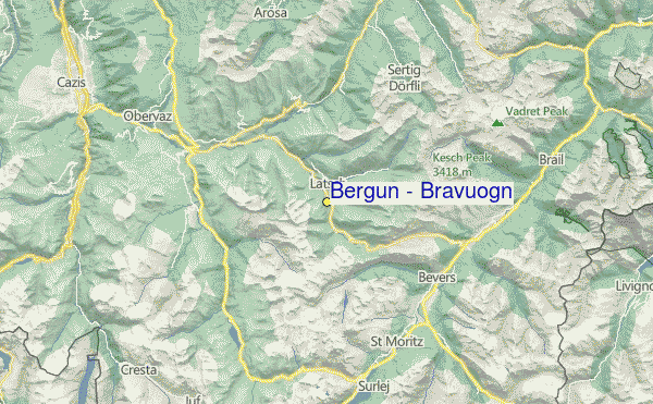 Bergün / Bravuogn Location Map