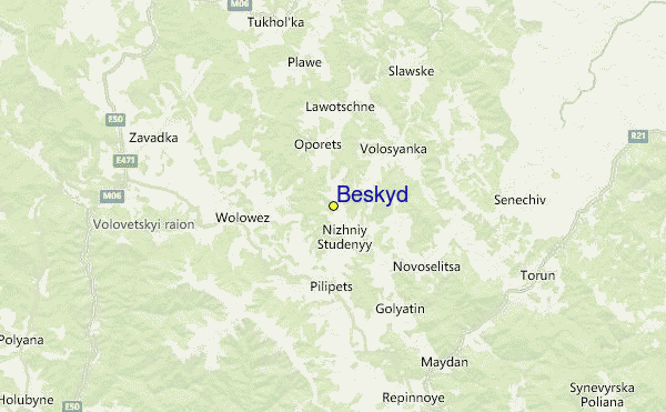Beskyd Location Map