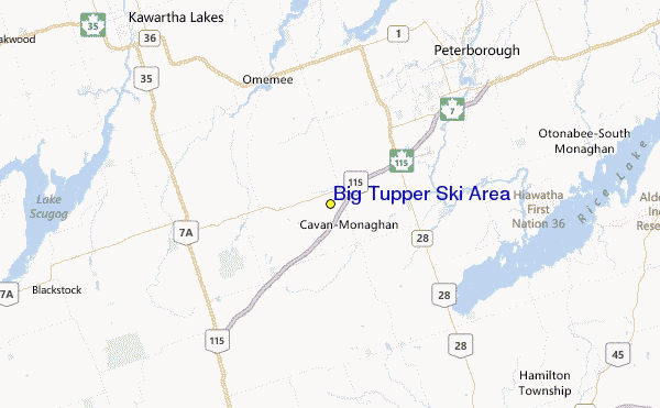 Big Tupper Ski Area Location Map