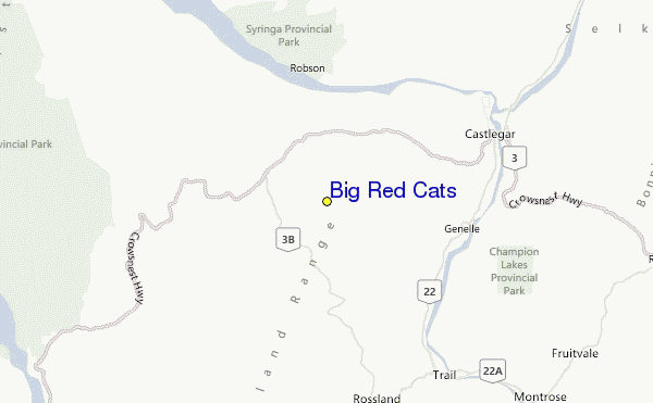 Big Red Cats Location Map