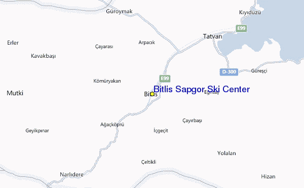 Bitlis Sapgõr Ski Center Location Map