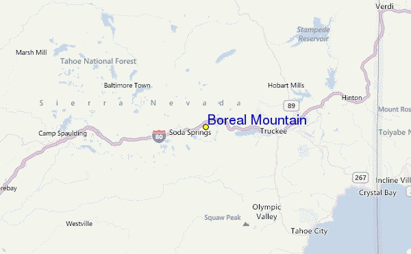 Boreal Mountain Location Map
