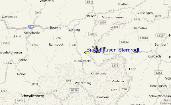 Bruchhausen/Sternrodt Location Map