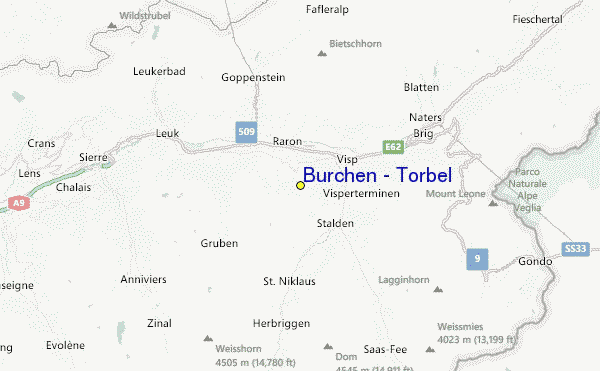 Bürchen - Törbel Location Map
