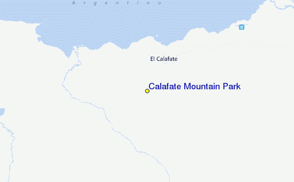 Calafate Mountain Park Location Map