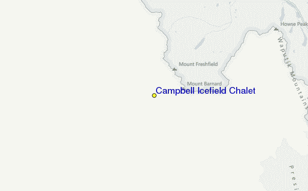 Campbell Icefield Chalet Location Map