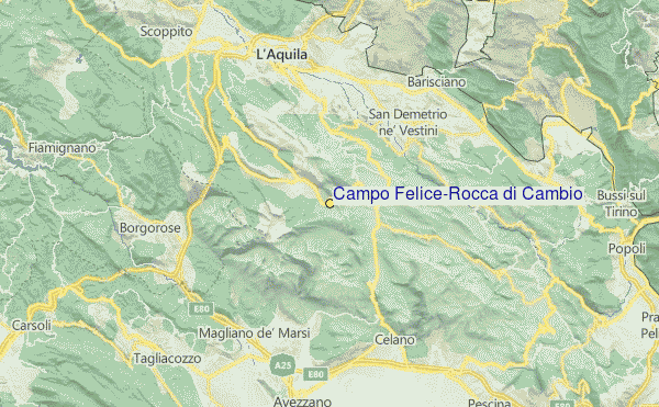 Campo Felice-Rocca di Cambio Location Map