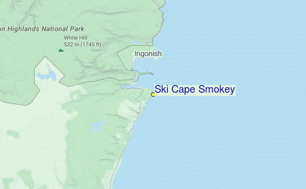 Ski Cape Smokey Location Map