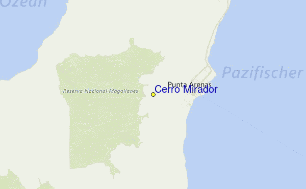 Cerro Mirador Location Map