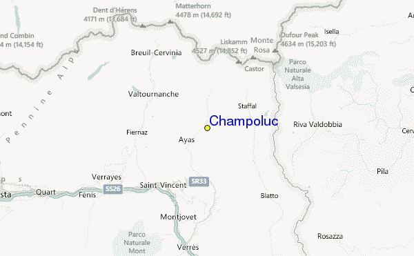 Champoluc Location Map