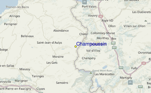 Champoussin Location Map