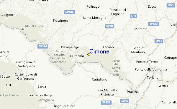Cimone Location Map