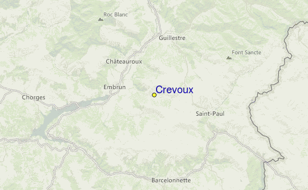 Crevoux Location Map