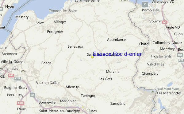 Espace Roc d'enfer Location Map