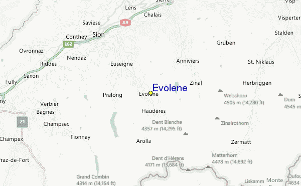 Evolène Location Map