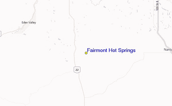 Fairmont Hot Springs Location Map