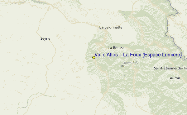 Val d’Allos – La Foux (Espace Lumière) Location Map