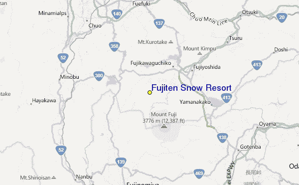 Fujiten Snow Resort Location Map