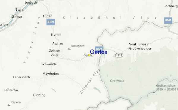 Gerlos Location Map