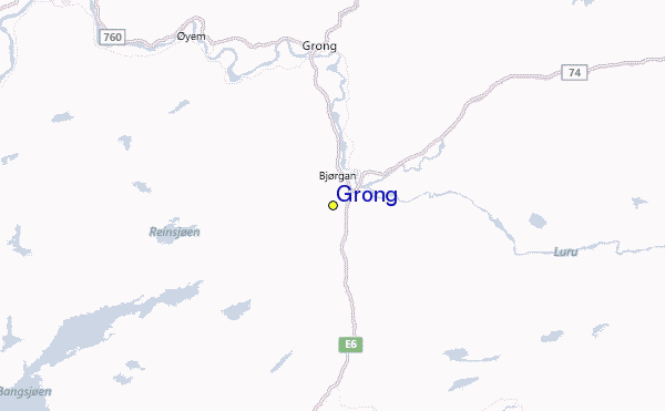 Grong Location Map