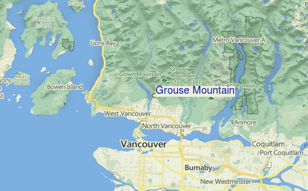 Grouse Mountain Location Map