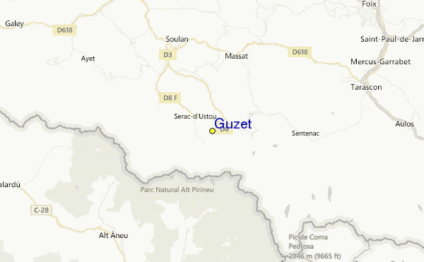 Guzet Location Map