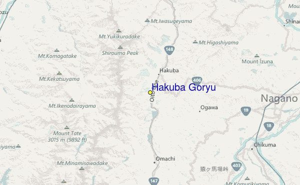 Hakuba Goryu Location Map