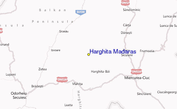 Harghita Mădăraş Location Map