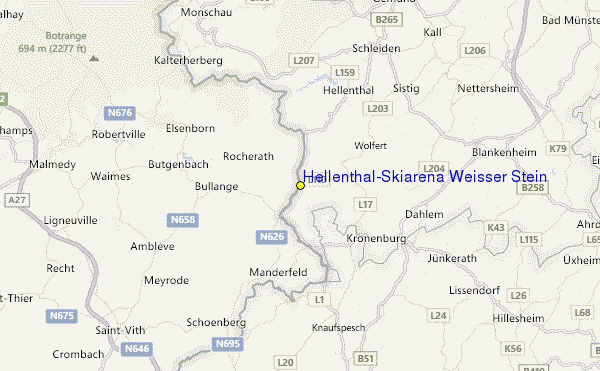 Hellenthal/Skiarena Weisser Stein Location Map