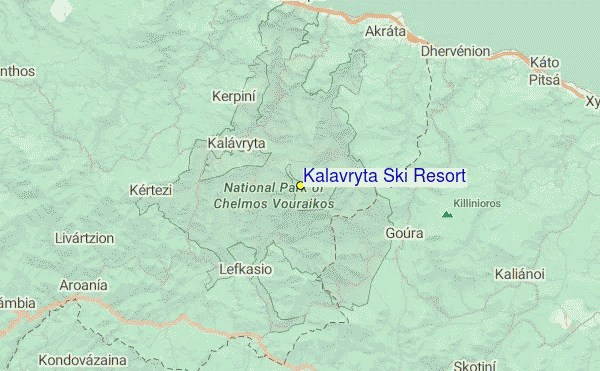Kalavryta Ski Resort Location Map