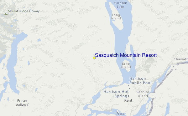 Sasquatch Mountain Resort Location Map