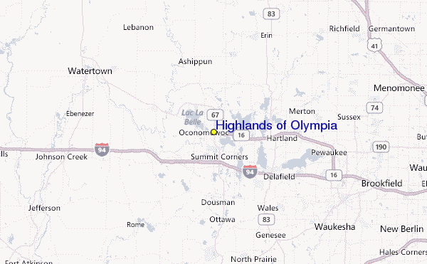 Highlands of Olympia Location Map