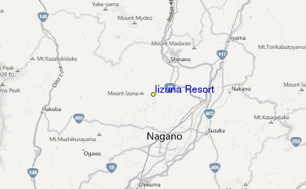 Iizuna Resort Location Map